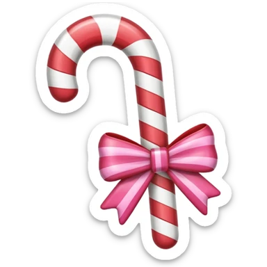 Red and pink candy cane sticker