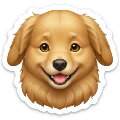 Cute golden retriever  sticker