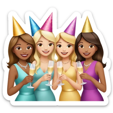Girly bachelorette party sticker