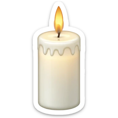 white candle sticker