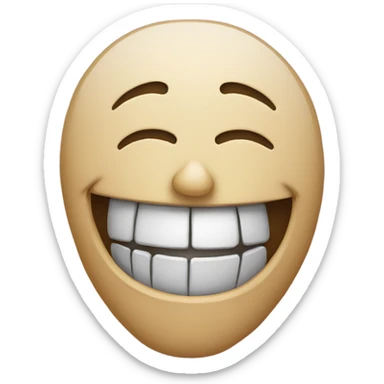 Dead laughing face sticker