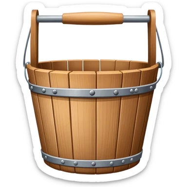 wooden bucket sticker