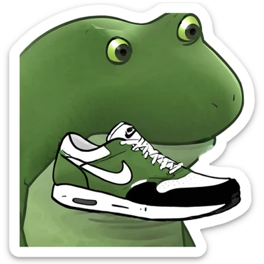 Shark with Nike shoes on  sticker