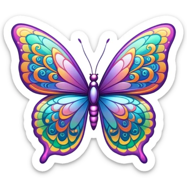 Butterfly drumming  sticker