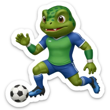 Bufo playing soccer sticker