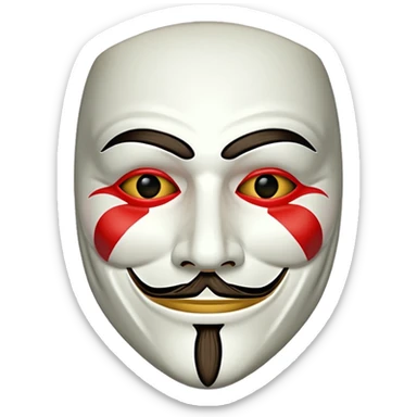 Guy Fawkes mask sticker