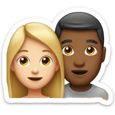 couple looking at pregnancy test sticker