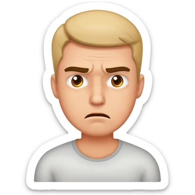 A man irritated  sticker