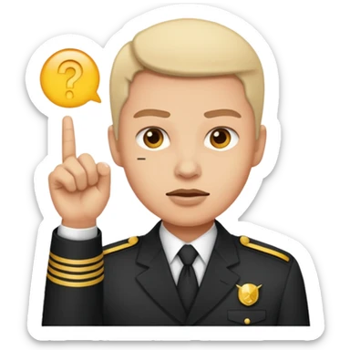 cute, authoritarian and controlling leader with a body giving orders bossy sticker