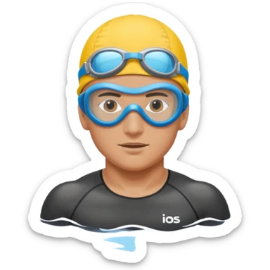 swimming athlete sticker