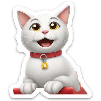 cat on a ferris wheel  sticker