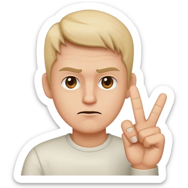 Mad emoji with middle finger up sticker