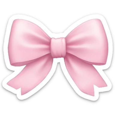 light pink bow sticker