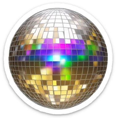Disco ball sticker
