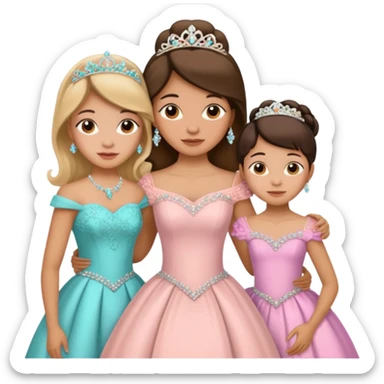 Madre y Madrina con Quinceñera niña sticker