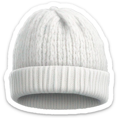 white winter beanie no person sticker