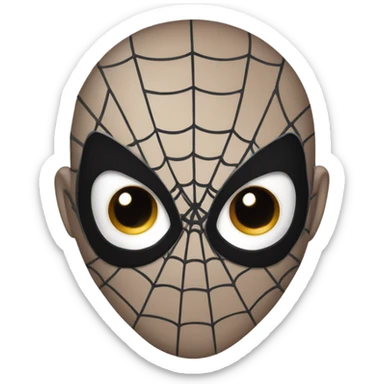 Marvel spiderman mask emoji style sticker