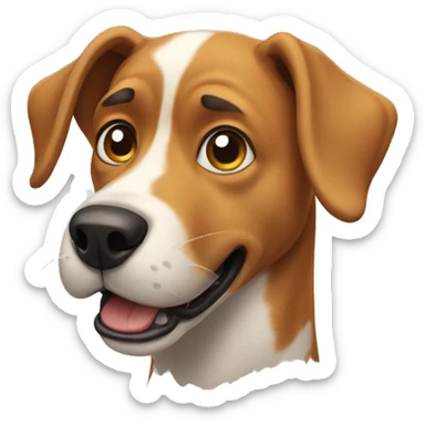 A shocking dog sticker