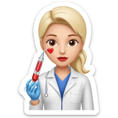 Heart on the mend with hypodermic syringe sticker