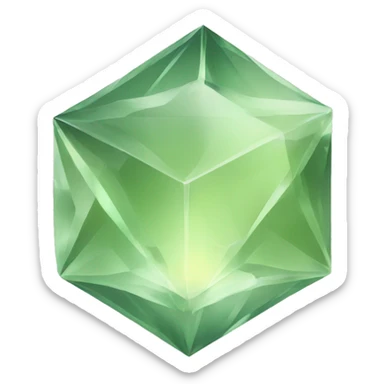 Pale yellow green transparent crystal sticker