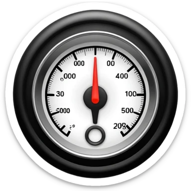 depth meter gauge, no numbers, bold pointer, easy to read, emoji style sticker