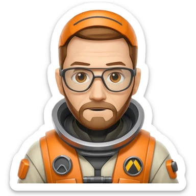 gordon freeman 100 × 100px sticker
