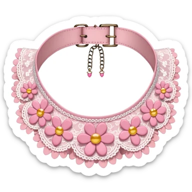 Lolita Sakura flower collar choker sticker