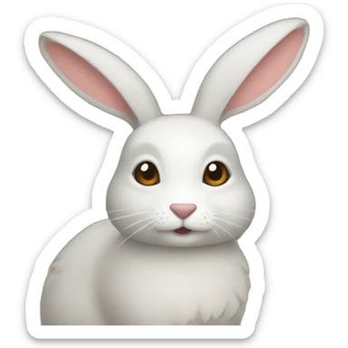 Je veux un oiseau sur un lapin sticker