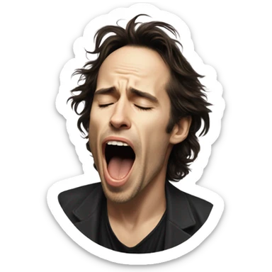 jeff buckley yawning sticker