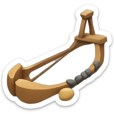 slingshot with pebbles sticker