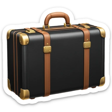 black luggage sticker