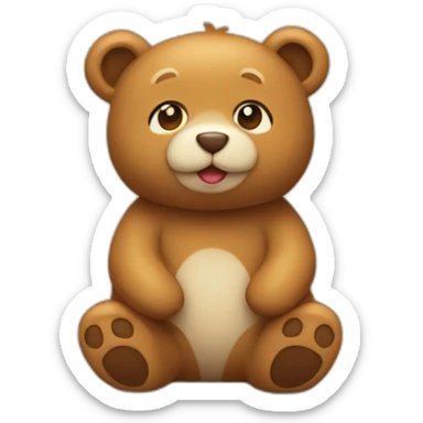 Un doudou qui sert un cœurs  sticker