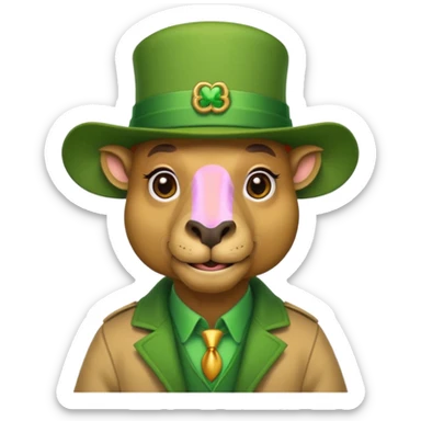 Camel leprechaun sticker