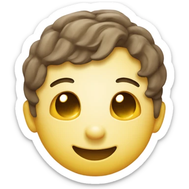 Smiley face with theet and dimples  sticker