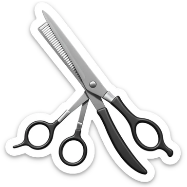 barber shop, scissors & comb. sticker