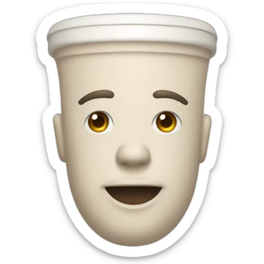 toilet man head sticker