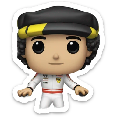 Ayrton senna funko pop sticker
