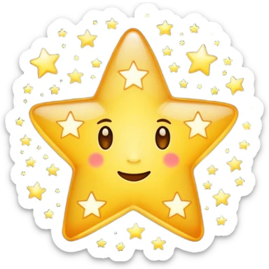 stars with no face shinning sticker