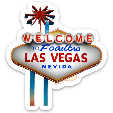 Welcome to Fabulous Las Vegas Nevada sign sticker