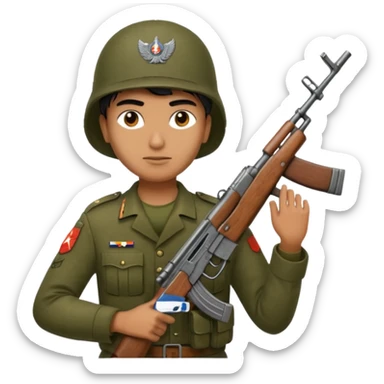 indian army ak47 gun sticker