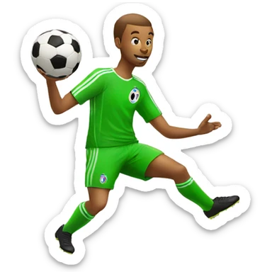 Juggling soccer ball sticker