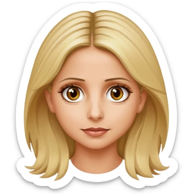Sarah Michelle Gellar with hazel eyes sticker