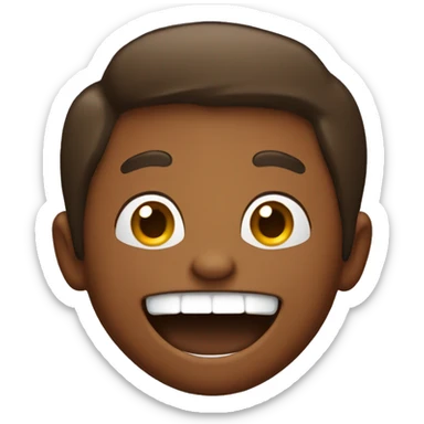 Brown skin man laughing hysterically  sticker