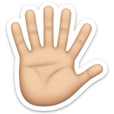A Hand with 4 1/2 fingers and the thumb  sticker