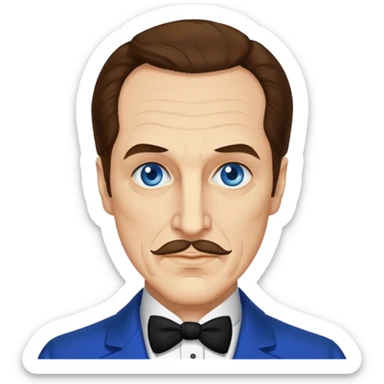 Vincent Price with blue eyes sticker