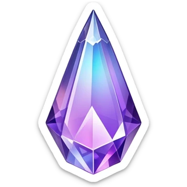 Violet iridescent nebula crystal shard sticker