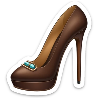 dark brown beadasseld stiletto sticker