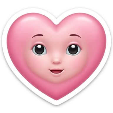 Baby pink heart sticker