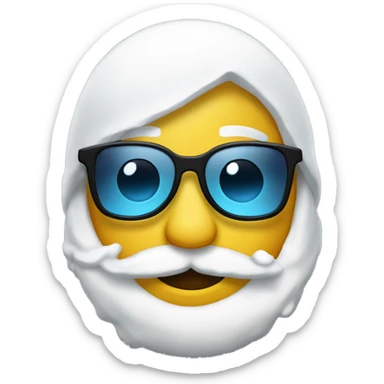 Muñeco de nieve con gafas de sol sticker