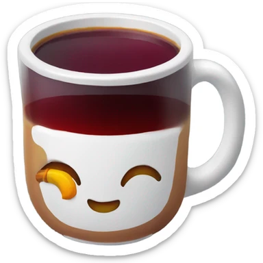 Mulled wine in a mug sticker